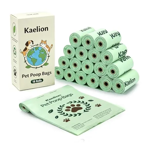 Compostable Dog Poop Bags 270 Count (18 Rolls)