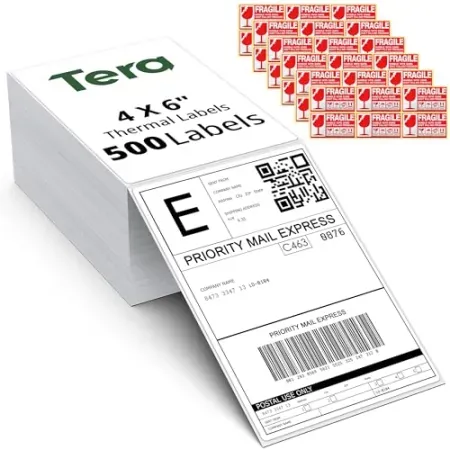500pc Tera Direct 4" x 6" Thermal Shipping Labels