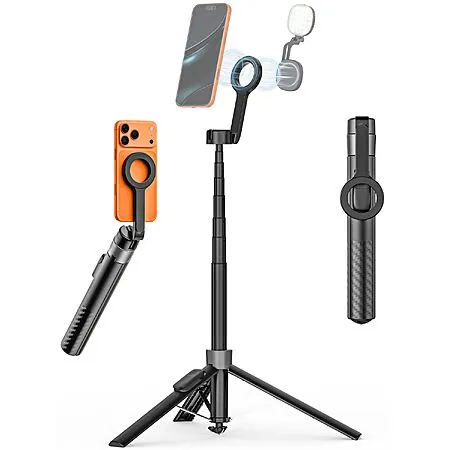 69" Magnetic Phone Tripod for iPhone w/ Remote Control