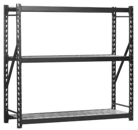 2-Pack Muscle Rack 77"W x 24"D x 72"H 3-Tier Steel Welded Storage Rack