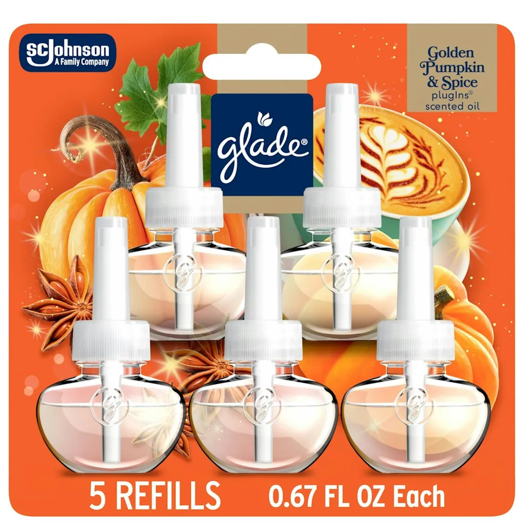 Glade PlugIns Golden Pumpkin & Spice Scented Oil Refills 5-Pack