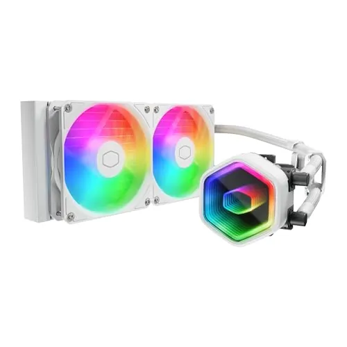 Cooler Master 240 Core II AIO Liquid CPU Cooler Infinity Mirror ARGB White