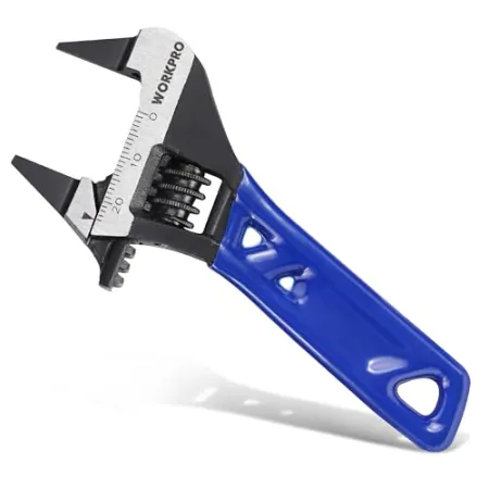 Workpro 4" Thin Jaws Stubby Wide Opening Adjustable Wrench