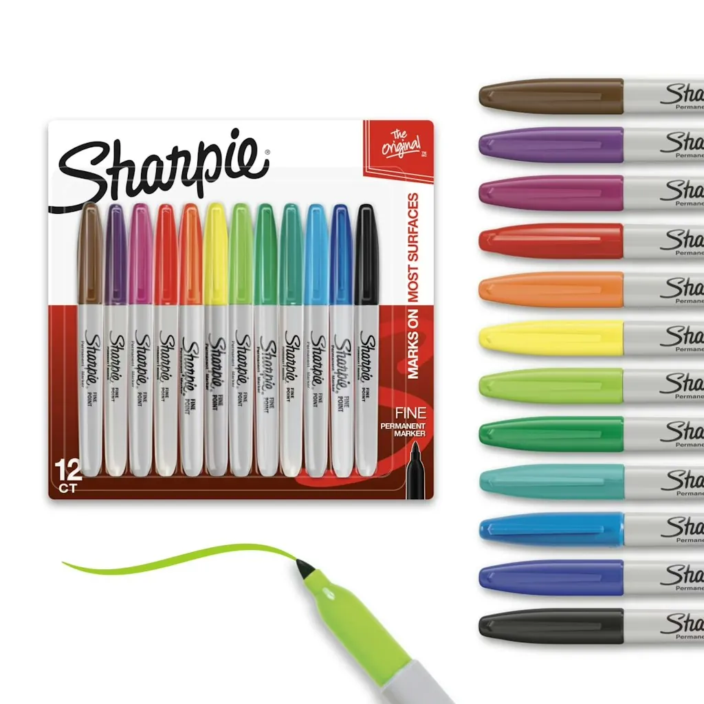 Sharpie Fine Point Permanent Color Marker 12-Pack