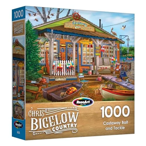 RoseArt Chris Bigelow Castaway Bait & Tackle Jigsaw Puzzle 1000-Piece