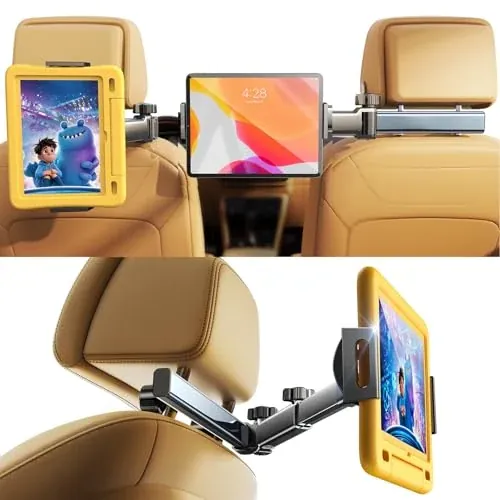 LISEN 4-Axis 360° Adjustable Car Headrest Tablet Mount
