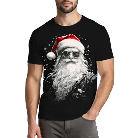 LKNZNN Men's Christmas Crewneck Graphic T-Shirt