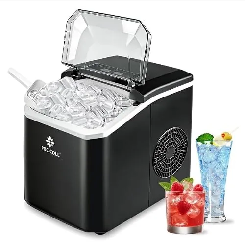 Pocicoll 26.5-lb. Portable Countertop Ice Maker