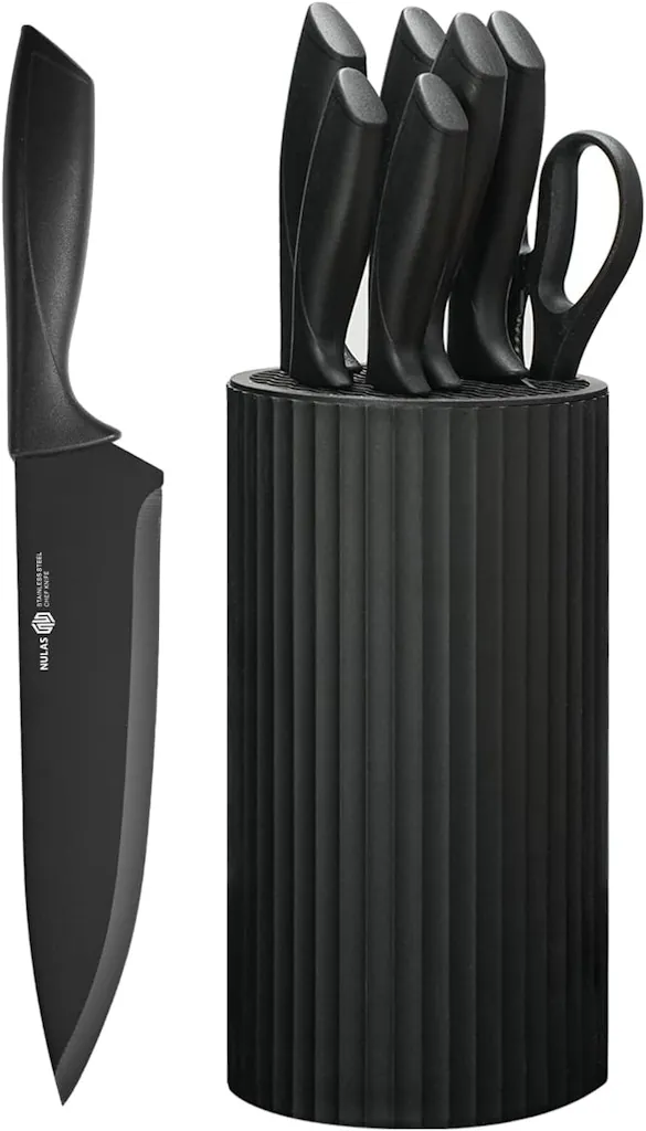 Nulas 8-Piece Kitchen Knife Set with Block