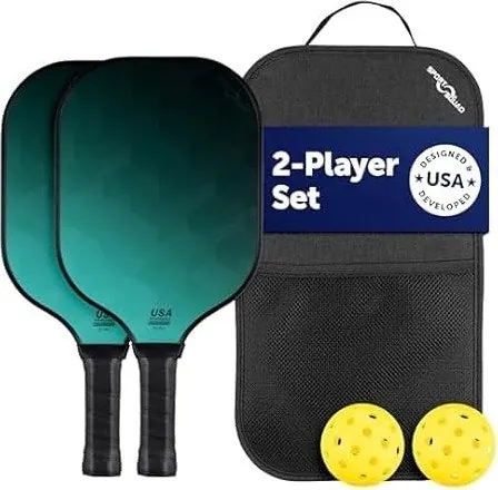 Sport Squad 2-Player Pickleball Paddle Set w/ Travel Bag