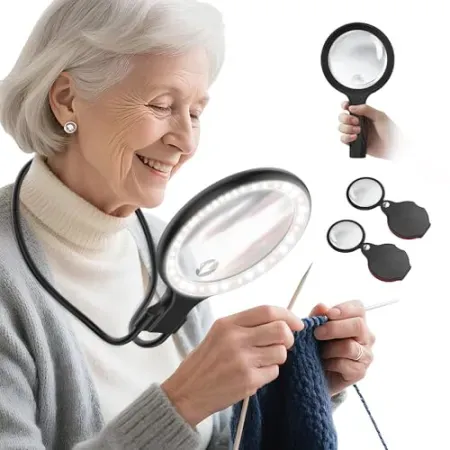 Lightswim Neck Wear 5x Magnifying Glass w/ Light