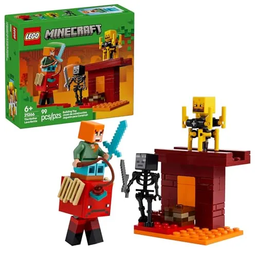 LEGO Minecraft: The Nether Lava Battle Building Set 99-Piece