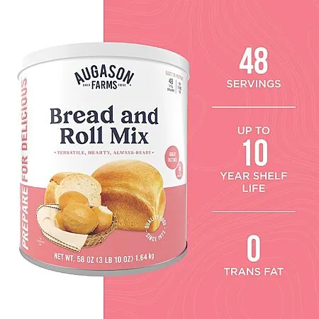 58oz. Augason Farms Bread and Roll Can Mix (48 Servings)