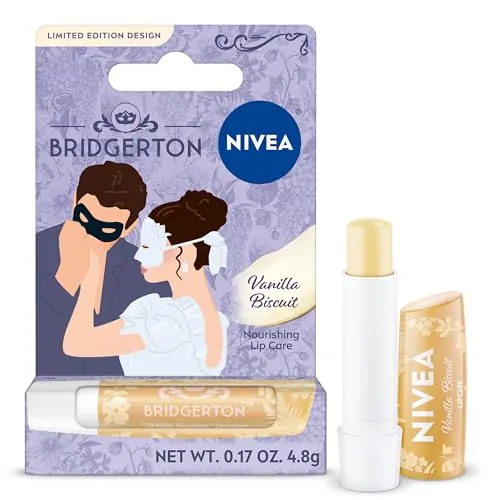 Nivea Bridgerton Lip Balms in Vanilla Biscuit