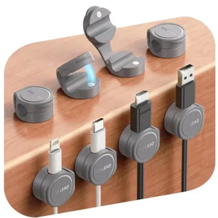 Flylead 8-Pack Silicone Cord Organizer Magnetic Cable Clips