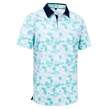 Alimens & Gentle Mens Stretch Dry Fit Printed Golf Shirts (various)