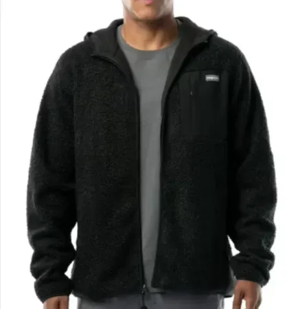 Wrangler Men's Full Zip Burly Utility Backpacking Sweater Hoodie