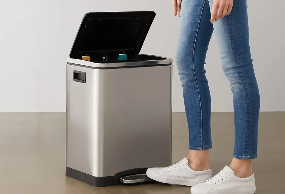 Amazon Basics Dual Bin Trash Can Just $33.99 Shipped for New Customers