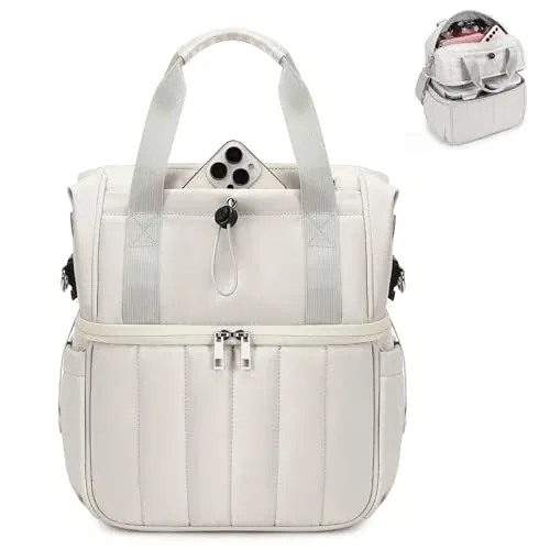 LOISOU 16L 2-in-1 Hot Cold Double Layer 9L Insulated Lunch Bag & Everyday Essentials Purse