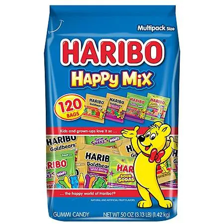 Select Costco Stores: 120-Ct HARIBO Gummi Candy Happy Mix Variety Pack
