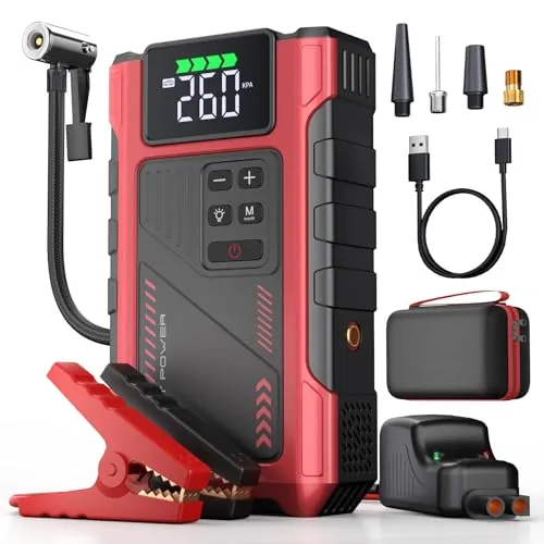 2 IN 1 4500A Car Jump Starter with Air Compressor