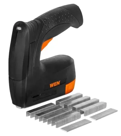 WEN 4V Max Cordless 2-in-1 5/8-Inch Brad Nailer and T50 Crown Stapler