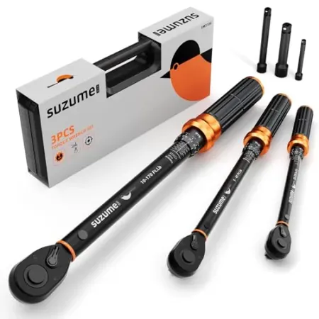 3-Piece SUZUME 72-Teeth Dual-Direction Torque Wrench Set