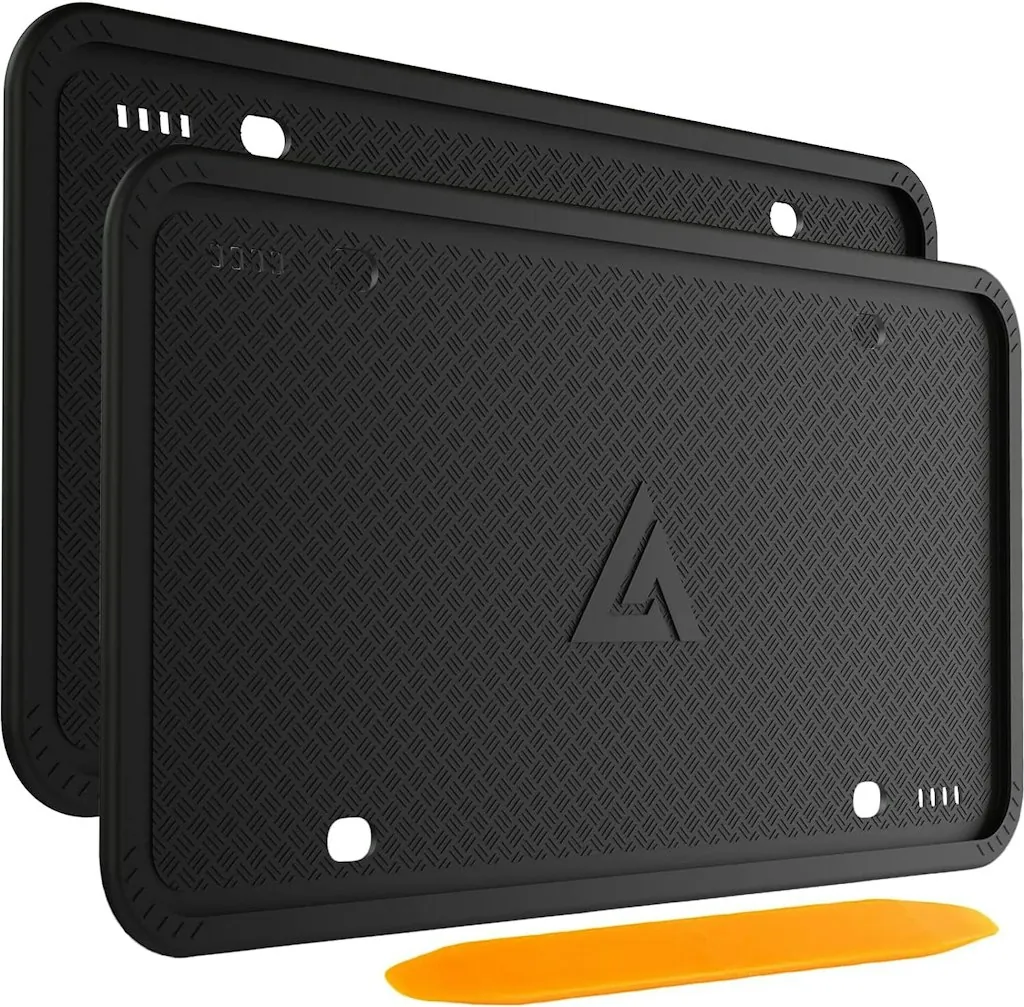 Aujen Silicone License Plate Frames 2-Pack