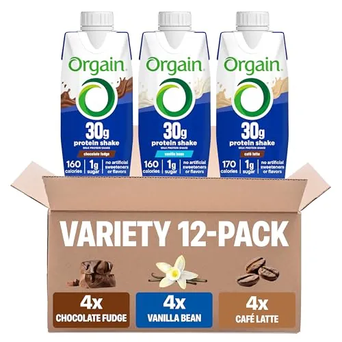 Orgain 30g High Protein Shake 12-Count Variety Pack