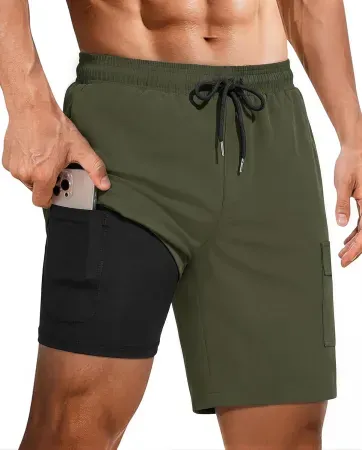 Ekouaer 9" Men's Swim Trunks with Compression Liner