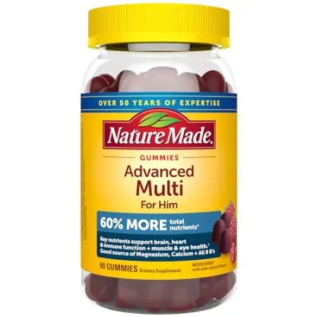 90-Count Nature Made Advanced Multivitamin Gummies for Him