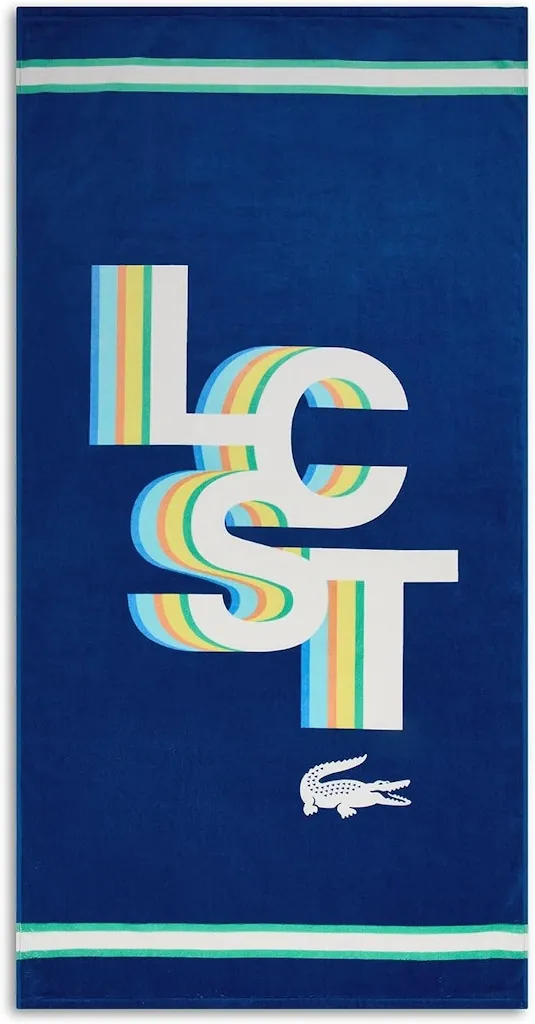 Lacoste 100% Cotton 36" x 72" Beach Towel 2-Pack + $10 Amazon Credit