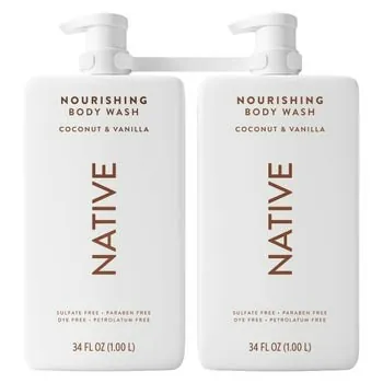 Native Body Wash Coconut & Vanilla, 34 fl oz., 2-Pack