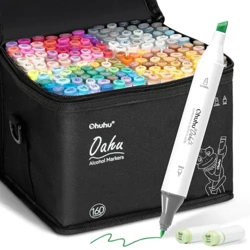 Ohuhu Alcohol Markers 160-color