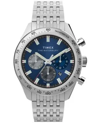 Timex The Waterbury Men's Quartz Analog Chronograph Stainless Steel Watch 41mm