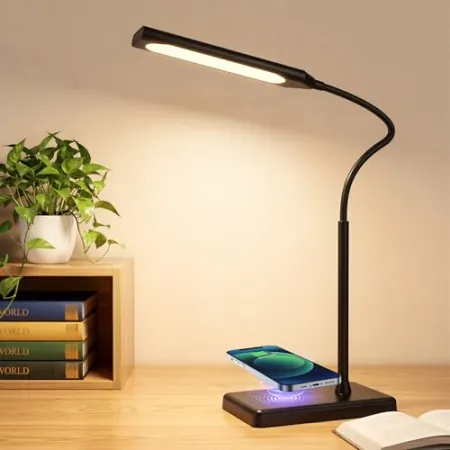 LINTYLE LED Desk Lamp w/ Wireless Charger