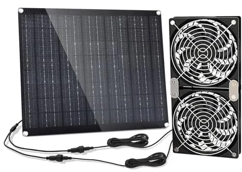 30W Dual Solar-Powered Ventilation Fan