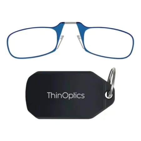 ThinOptics Rectangular Reading Glasses w/ Keychain Case