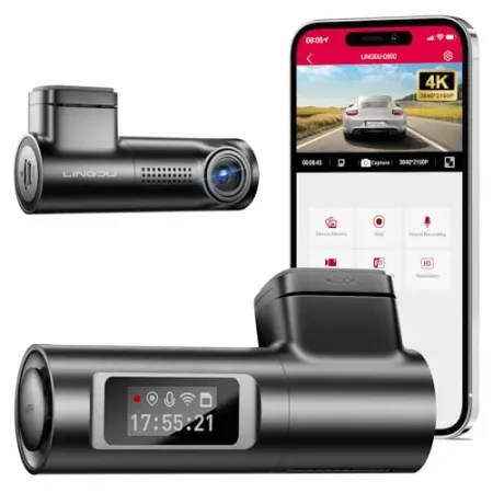 LINGDU D500 4K WiFi Front Dash Cam