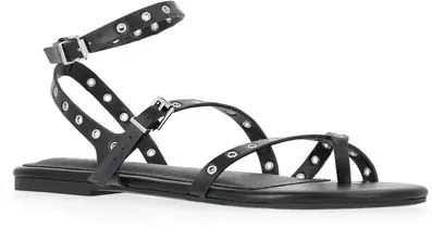 No Boundaries Women's Strappy Flat Sandals
