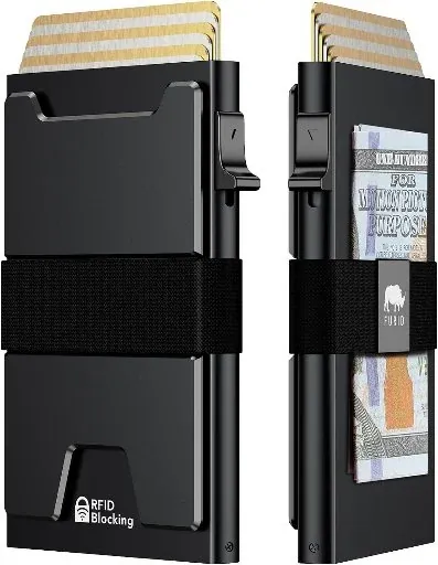 Furid Men's RFID Blocking Metal Wallet