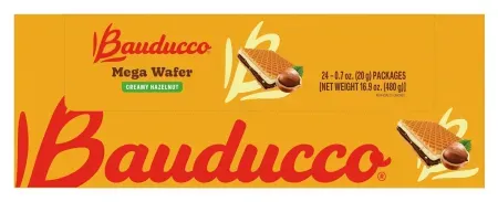 24-Pack 0.7oz Bauducco Mega Hazelnut Cream Wafers