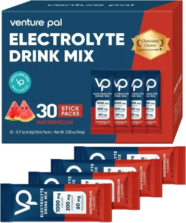 30-Count Venture Pal High Sodium Sugar Free Electrolytes Powder Packet Sticks