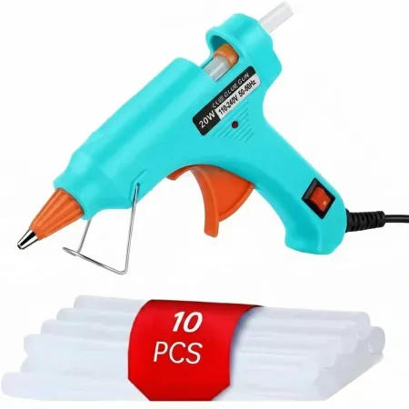 ZFYOUNG 20W Mini Hot Glue Gun Kit w/ 10 Glue Sticks