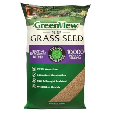20lbs GreenView Pure Grass Seed Perennial Ryegrass Blend