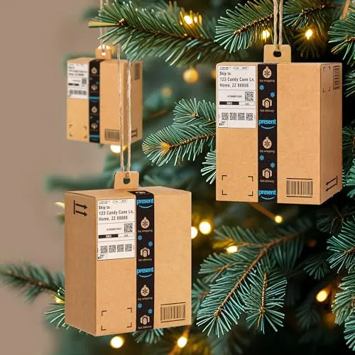 Christmas Mini Package Tree Ornaments 10-Pack