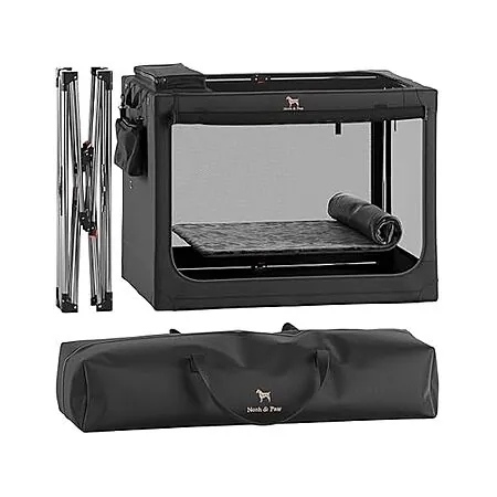 42" Noah & Paw XXL Collapsible Dog Crate w/ Pet Mat, 2 Storage Pockets & Travel Bag