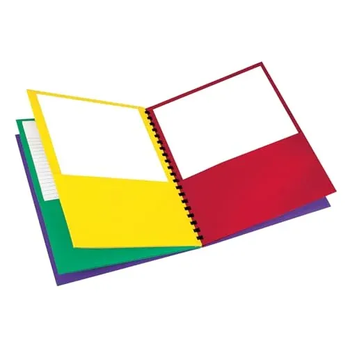 8-Pocket Oxford Paper Folder Letter Size (200-Sheet Capacity, Multicolor)
