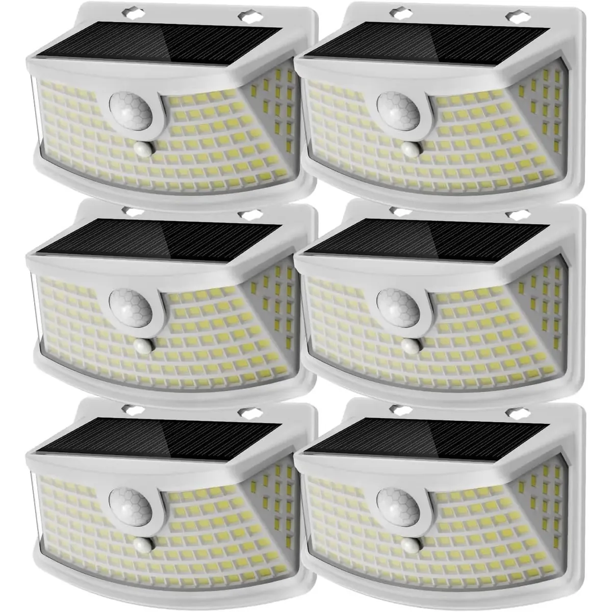 Aootek 120-LEDs Solar Motion Sensor IP65 Waterproof Lights 6 Pack