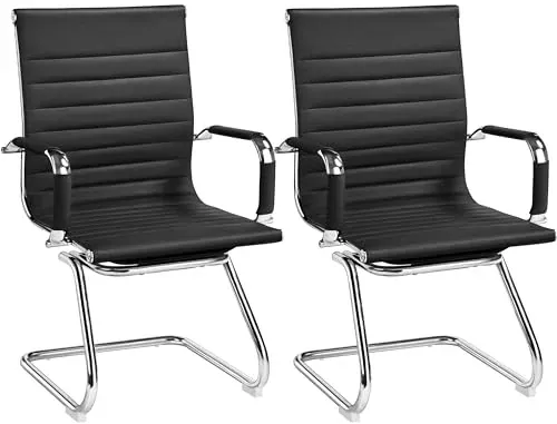 Yaheetech Faux Leather Chairs - Set of 2